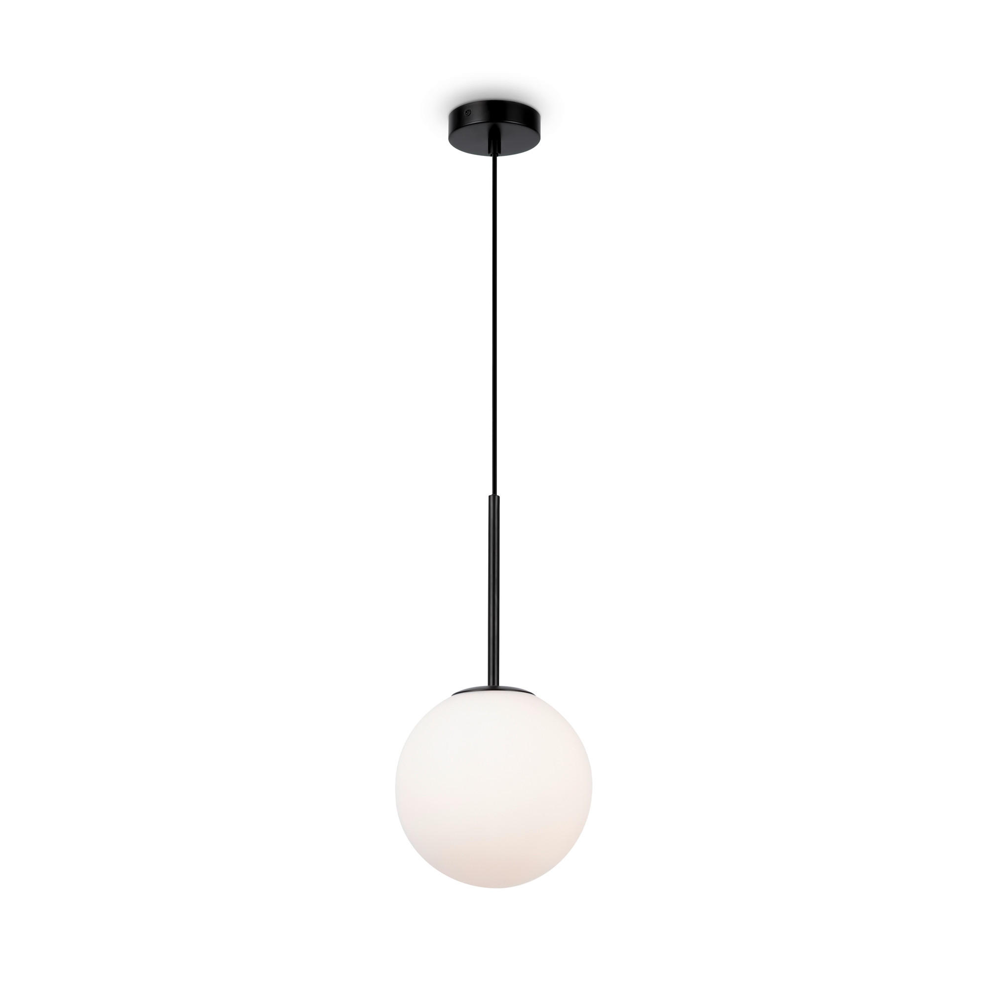 PENDELLEUCHTE Modern 20/180 cm   - Schwarz/Weiß, Trend, Glas/Metall (20/180cm) - MAYTONI