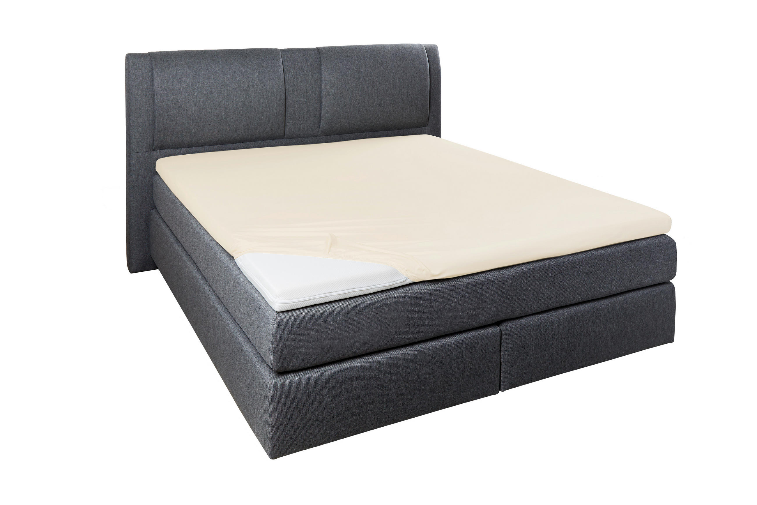 TOPPER-SPANNLEINTUCH 150/200 cm Jersey  - Ecru, Basics, Textil (150/200cm)