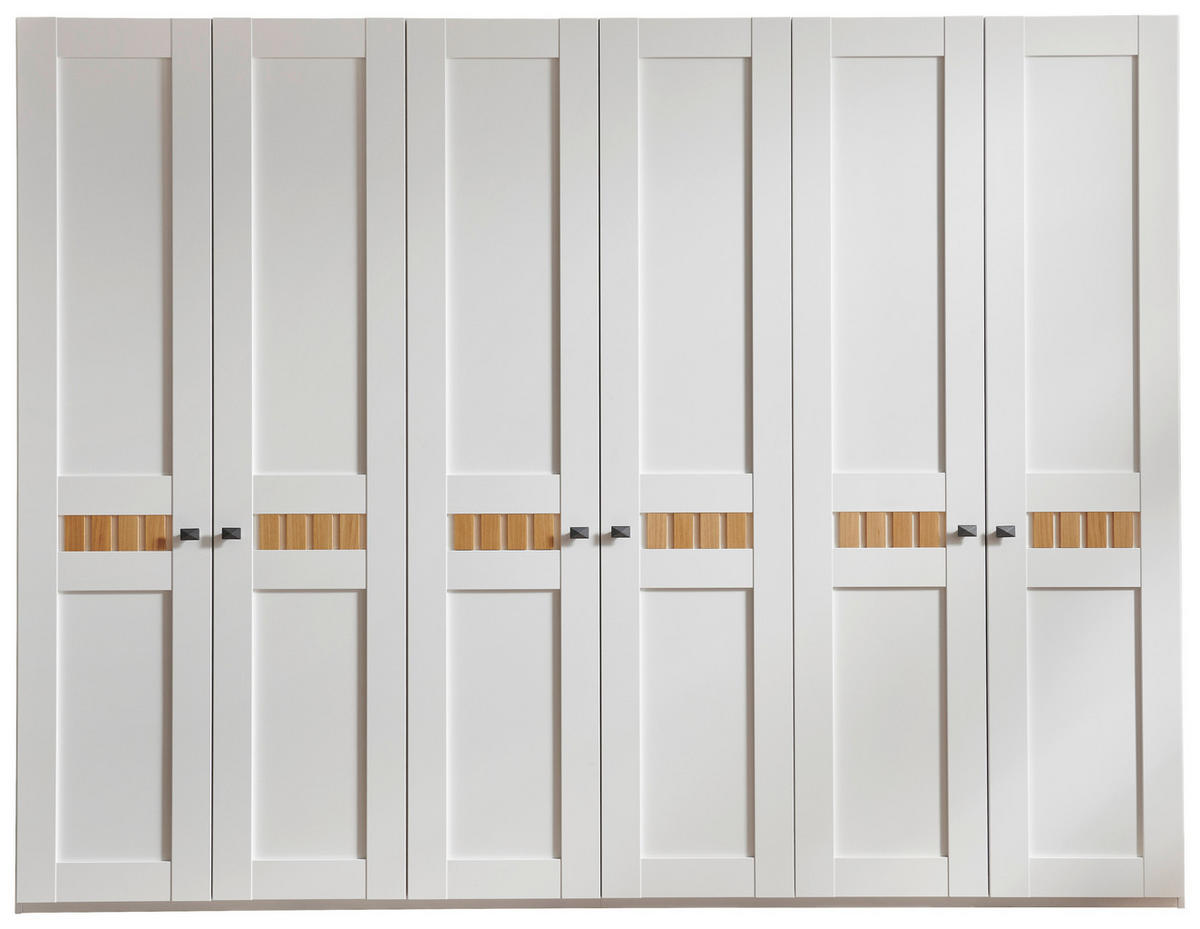 DREHTÜRENSCHRANK 300/229,4/60 cm 6-türig Weiß, Wildeiche  - Wildeiche/Weiß, LIFESTYLE, Holz/Holzwerkstoff (300/229,4/60cm) - Landscape