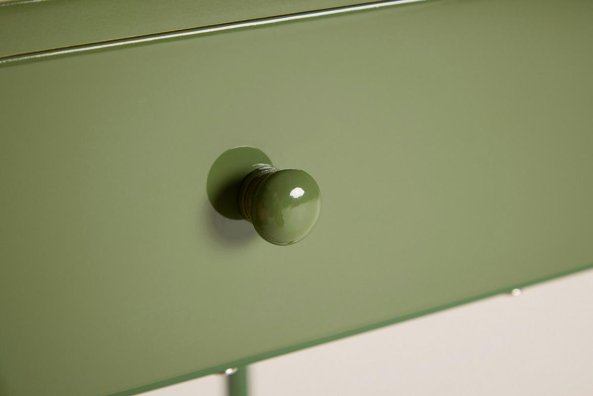 NACHTTISCH 41/50/41 cm Pappel  - Grün, MODERN, Holz/Metall (41/50/41cm) - Livetastic