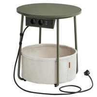 ODKLÁDACÍ STOLEK, zelená, béžová - černá/zelená, Trend, kov/kompozitní dřevo (45/50/45cm) - MID.YOU