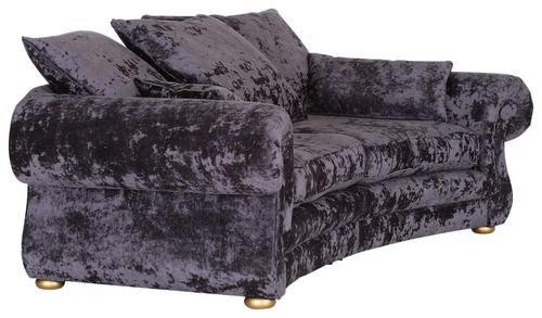 MEGASOFA in Mikrofaser Dunkelgrau  - Dunkelgrau/Goldfarben, Trend, Holz/Textil (280/82/135cm) - Carryhome