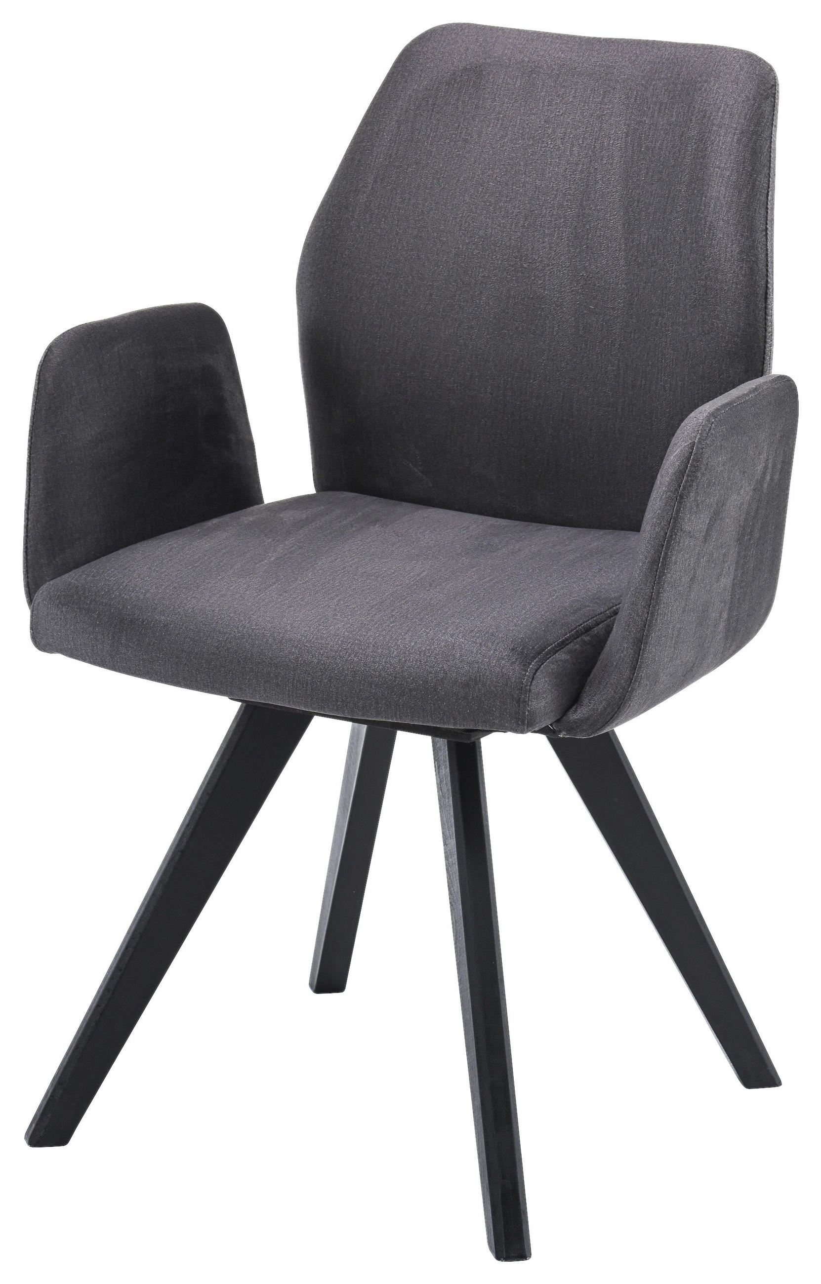 Armlehnstuhl Neva 1 Grau Buche Massiv, B: 63 cm