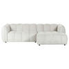 ECKSOFA Creme Chenille  - Creme/Schwarz, KONVENTIONELL, Kunststoff/Textil (272/172cm) - Carryhome