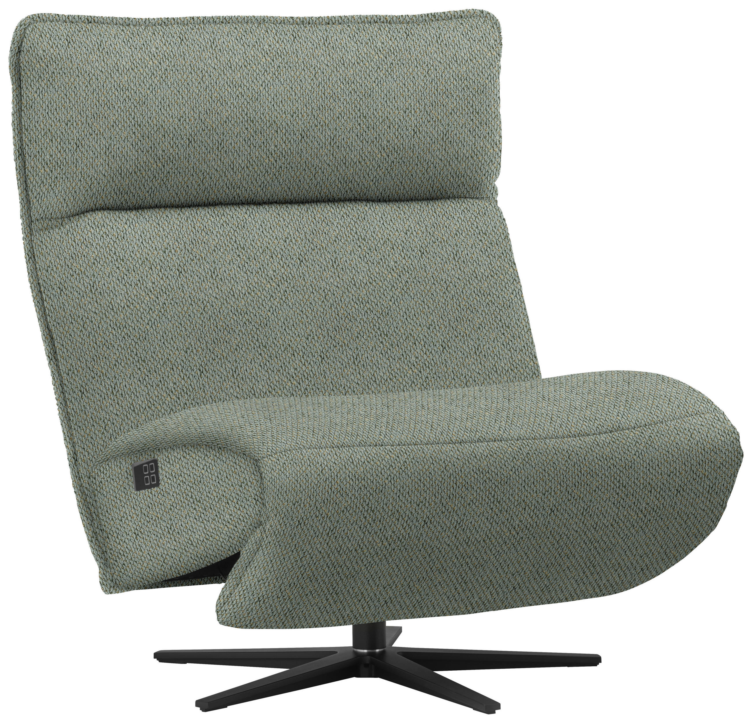 RELAXSESSEL in Textil Thymiangrün  - Thymiangrün/Schwarz, Modern, Textil/Metall (90/106/96cm) - Chilliano