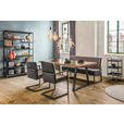 ESSTISCH in Holz, Metall, Glas 190/95/76 cm  - Schwarz/Naturfarben, Trend, Glas/Holz (190/95/76cm) - Ambia Home