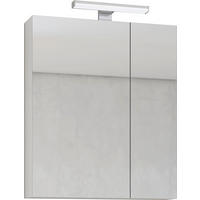 ELEMENT S OGLEDALOM  bijela  - bijela, Moderno, staklo/drvni materijal (65/74/18cm)