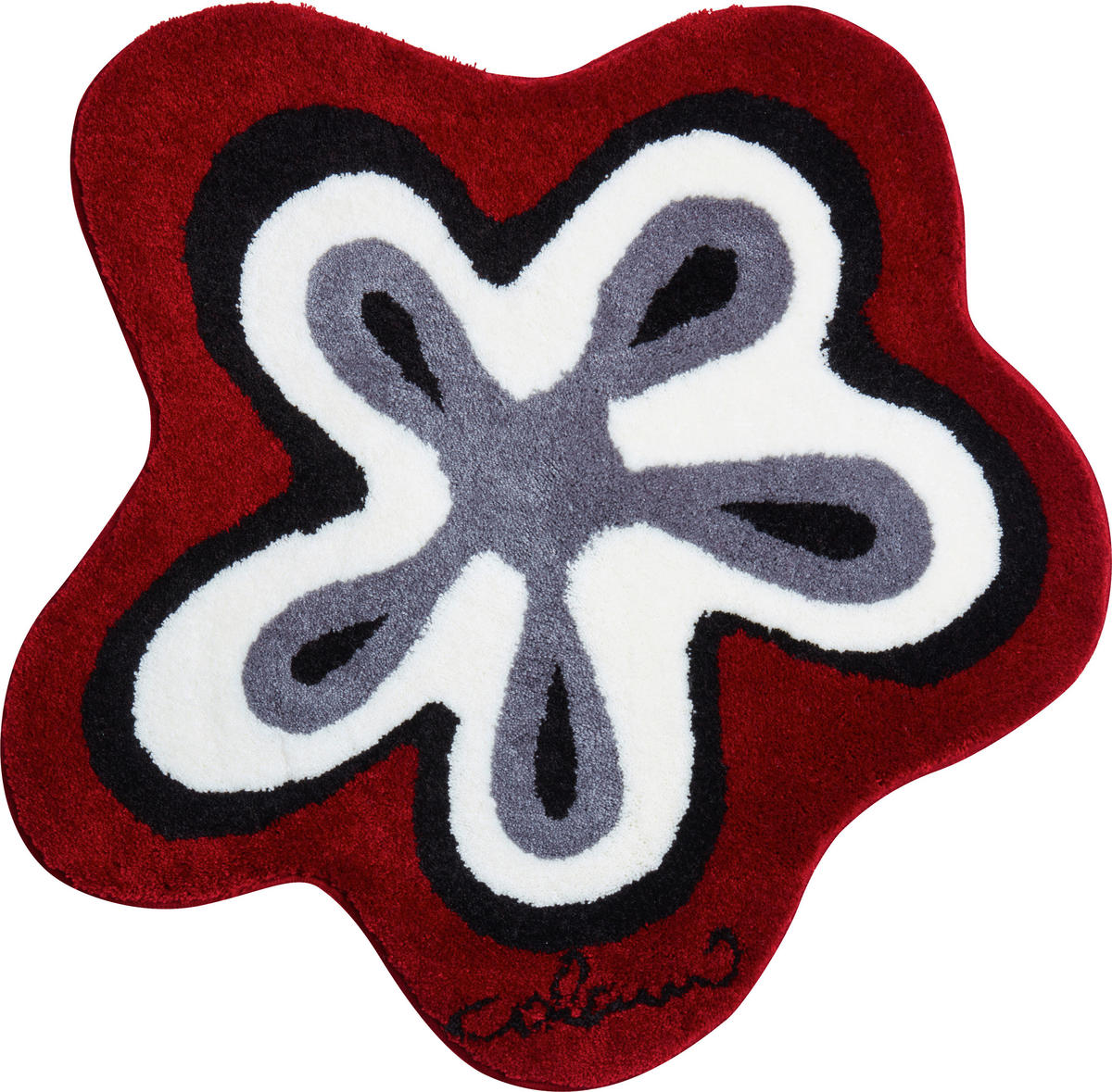 BADTEPPICH Colani 1 Rot 100 cm  - Rot, Basics, Kunststoff/Textil (100cm) - Grund