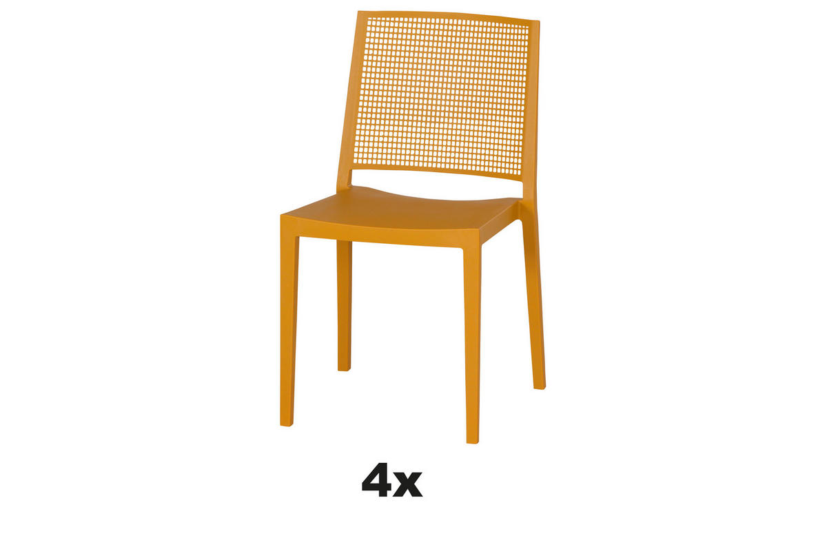 STAPELSTUHL in Kunststoff Gelb  - Gelb, Basics, Kunststoff (46/80/56cm) - Siena Garden