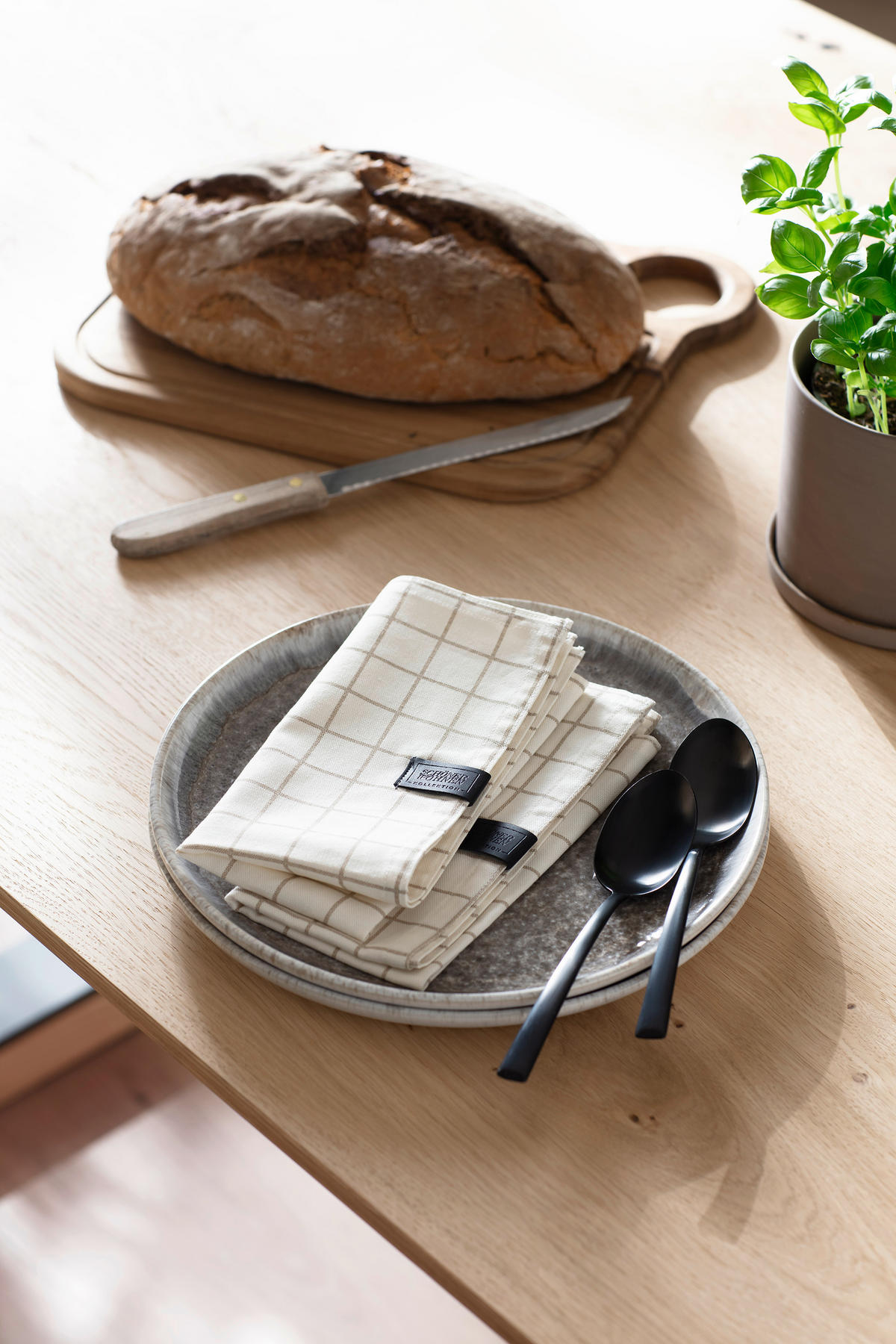 STOFFSERVIETTE 40/40 cm   - Sandfarben/Weiß, KONVENTIONELL, Textil (40/40cm) - Schöner Wohnen