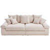 BIGSOFA Cord Naturfarben  - Schwarz/Naturfarben, Design, Kunststoff/Textil (260/90/140cm) - Ambia Home