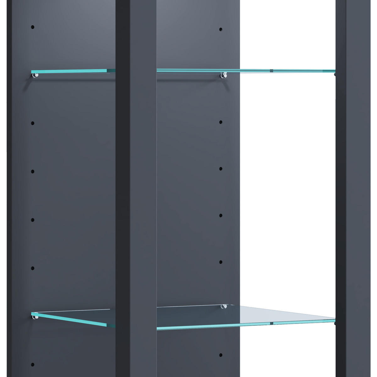VITRINE in Anthrazit  - Anthrazit, Modern, Glas/Holzwerkstoff (35/90/35cm) - MID.YOU