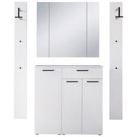 GARDEROBE 4-teilig  in 160/200/38 cm  - Weiß, KONVENTIONELL, Holzwerkstoff (160/200/38cm) - Moderano