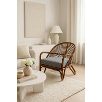 RELAXSESSEL Flachgewebe Sitzkissen    - Braun, Natur, Holz/Textil (72/70/80,5cm) - MID.YOU