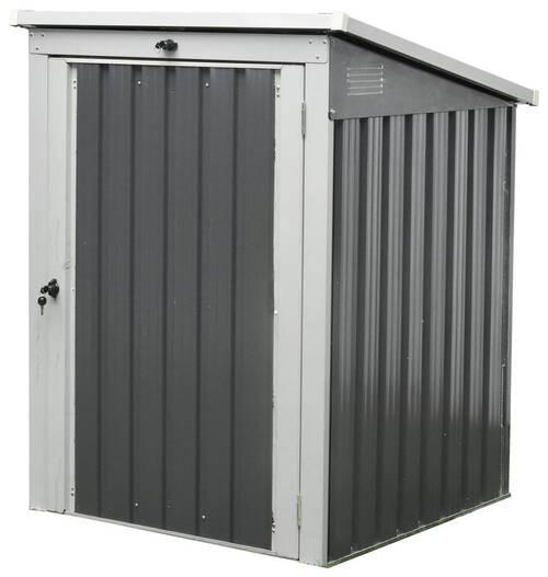 BOX NA ODPADKOVÉ KOŠE   - antracitová, Basics, kov (104/134/101cm)