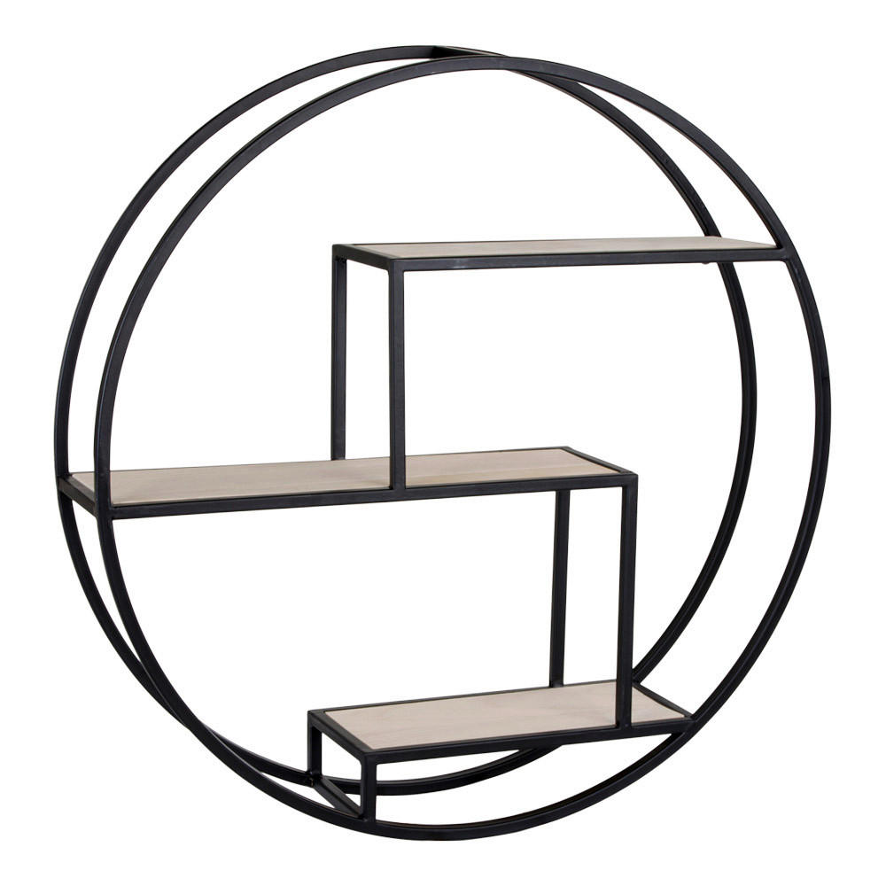 WANDREGAL Schwarz  - Schwarz, Design, Metall (62/14/62cm)