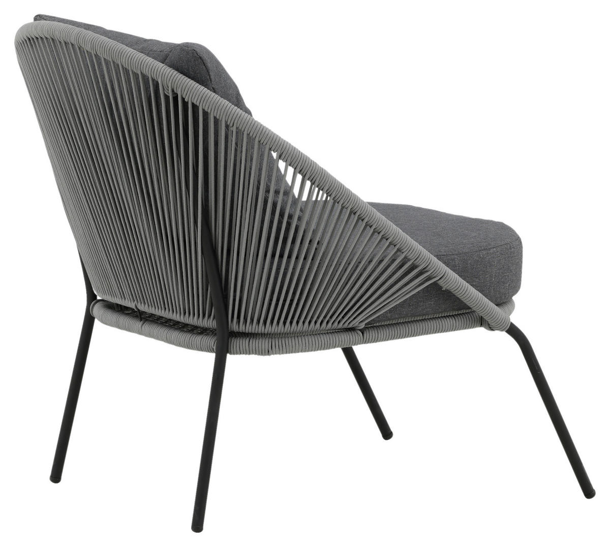 LOUNGESESSEL  - Schwarz/Grau, KONVENTIONELL, Kunststoff/Metall (73/78/85cm) - Gardenson