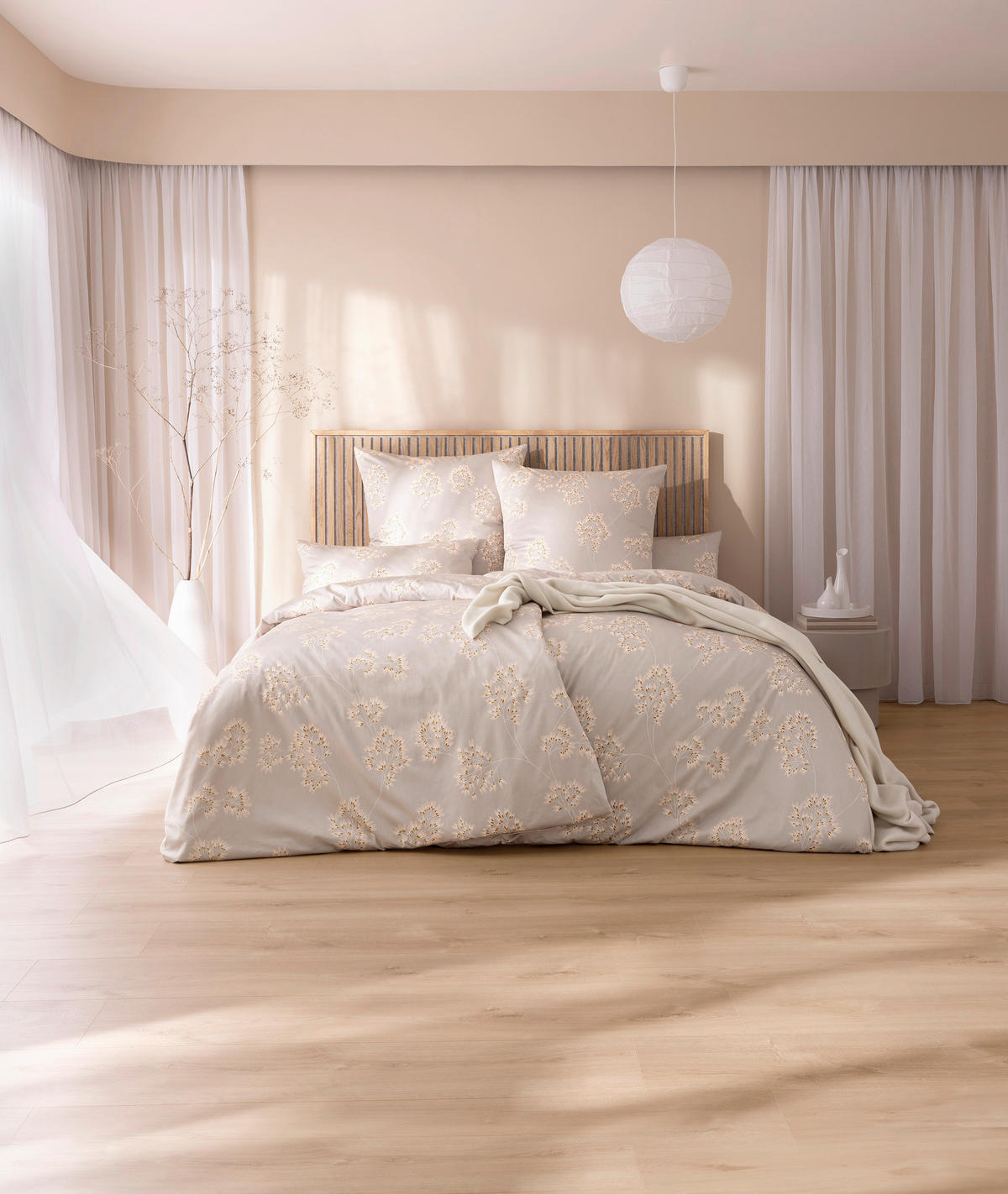 BETTWÄSCHE Exquisit 155/220 cm  - Creme, Design, Textil (155/220cm) - Estella