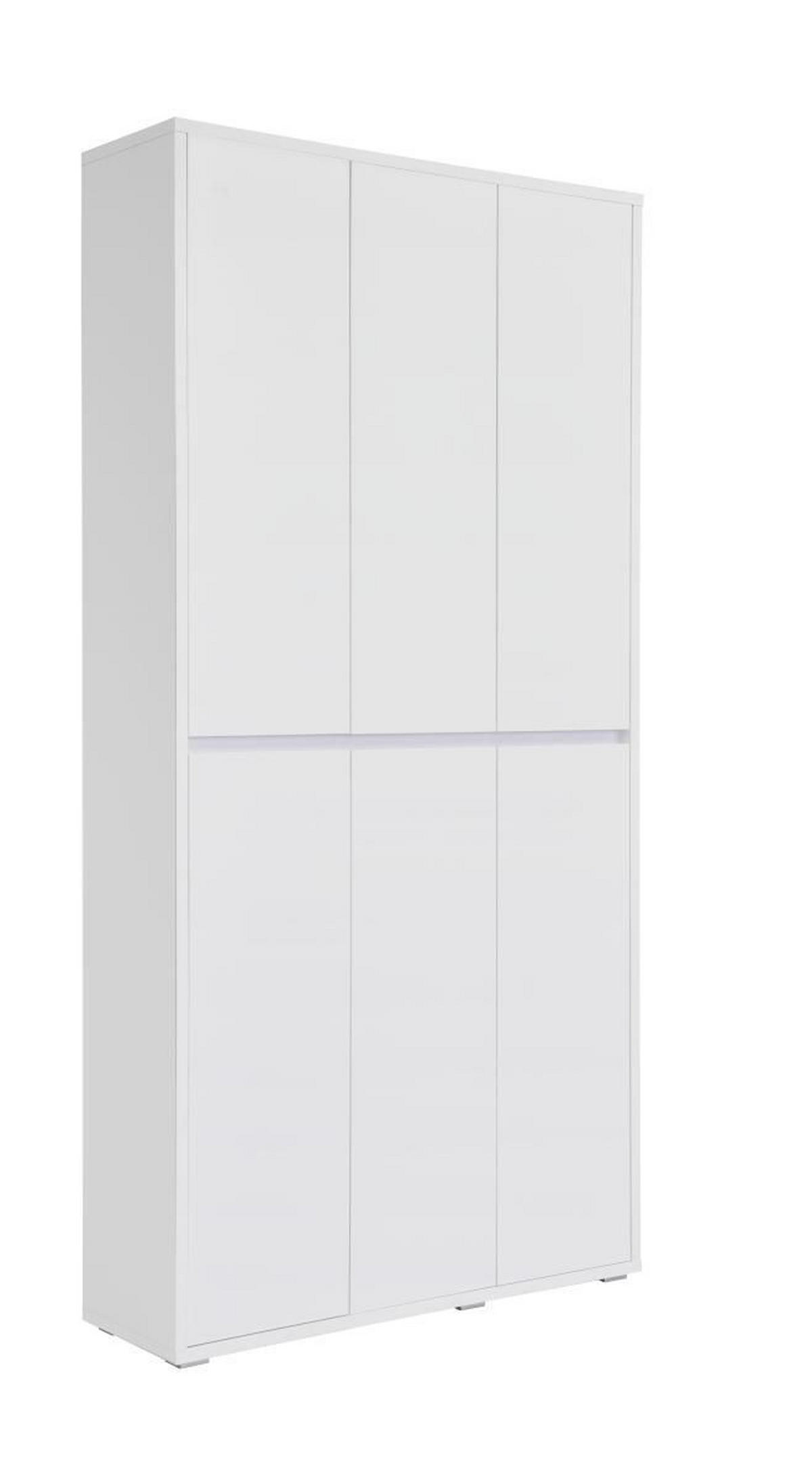 SCHUHSCHRANK Weiß  - Weiß, KONVENTIONELL, Holzwerkstoff (100/210/34cm) - Xora