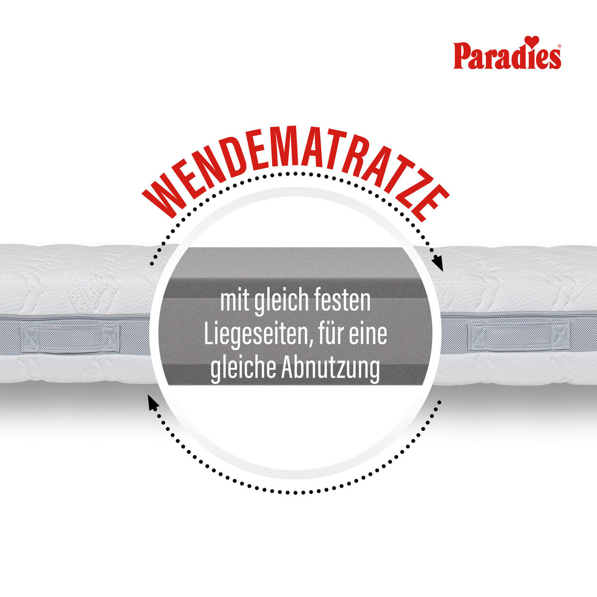 TASCHENFEDERKERNMATRATZE 160/200 cm, Höhe ca.: 22 cm, H3 = fest, 7-Zonen - Weiß, KONVENTIONELL, Textil (160/200cm) - Paradies