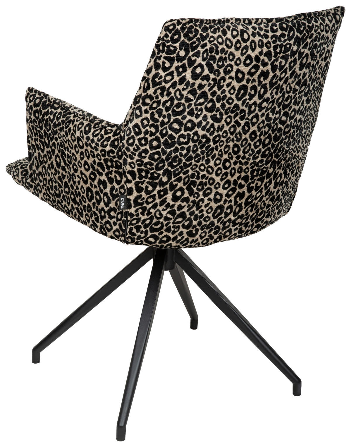 ARMLEHNSTUHL  in Eisen Jacquard  - Hellbraun/Schwarz, Design, Textil/Metall (59/89.5/63cm) - Novel