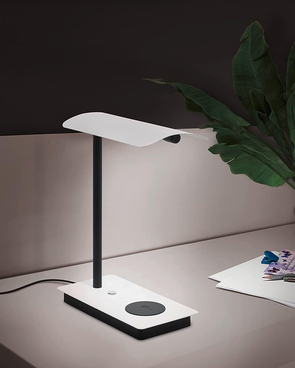 NAMIZNA LED-SVETILKA     32/24/32 cm          - črna/bela, Basics, kovina/umetna masa (32/24/32cm)