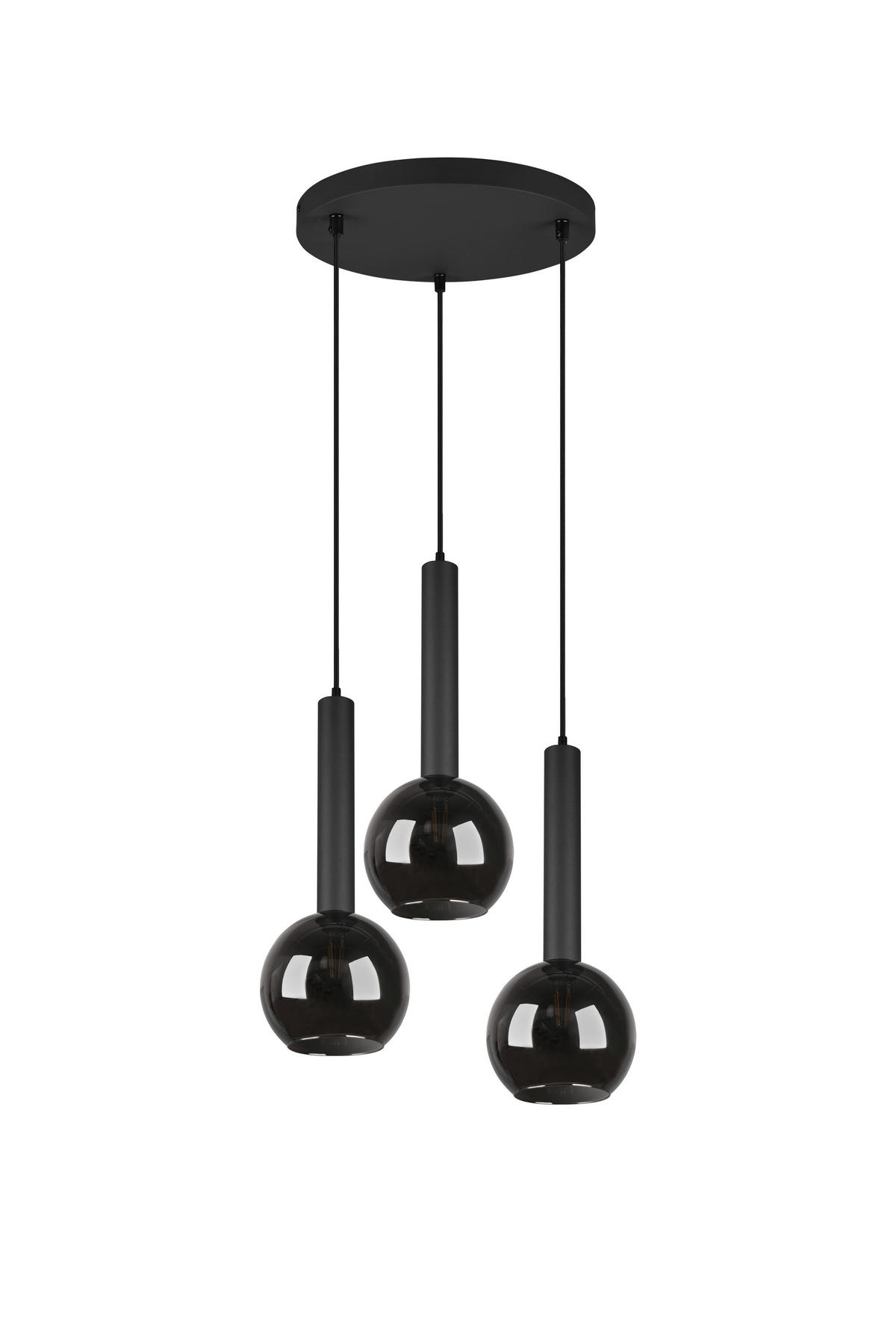 HÄNGLAMPA Clayton 45/150 cm  - svart, Design, metall (45/150cm) - Dieter Knoll