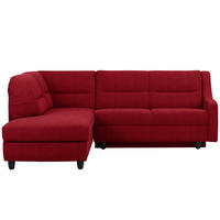 ECKSOFA in Chenille Rot  208/226 cm  - Rot/Schwarz, KONVENTIONELL, Textil (208/226cm) - Sedda