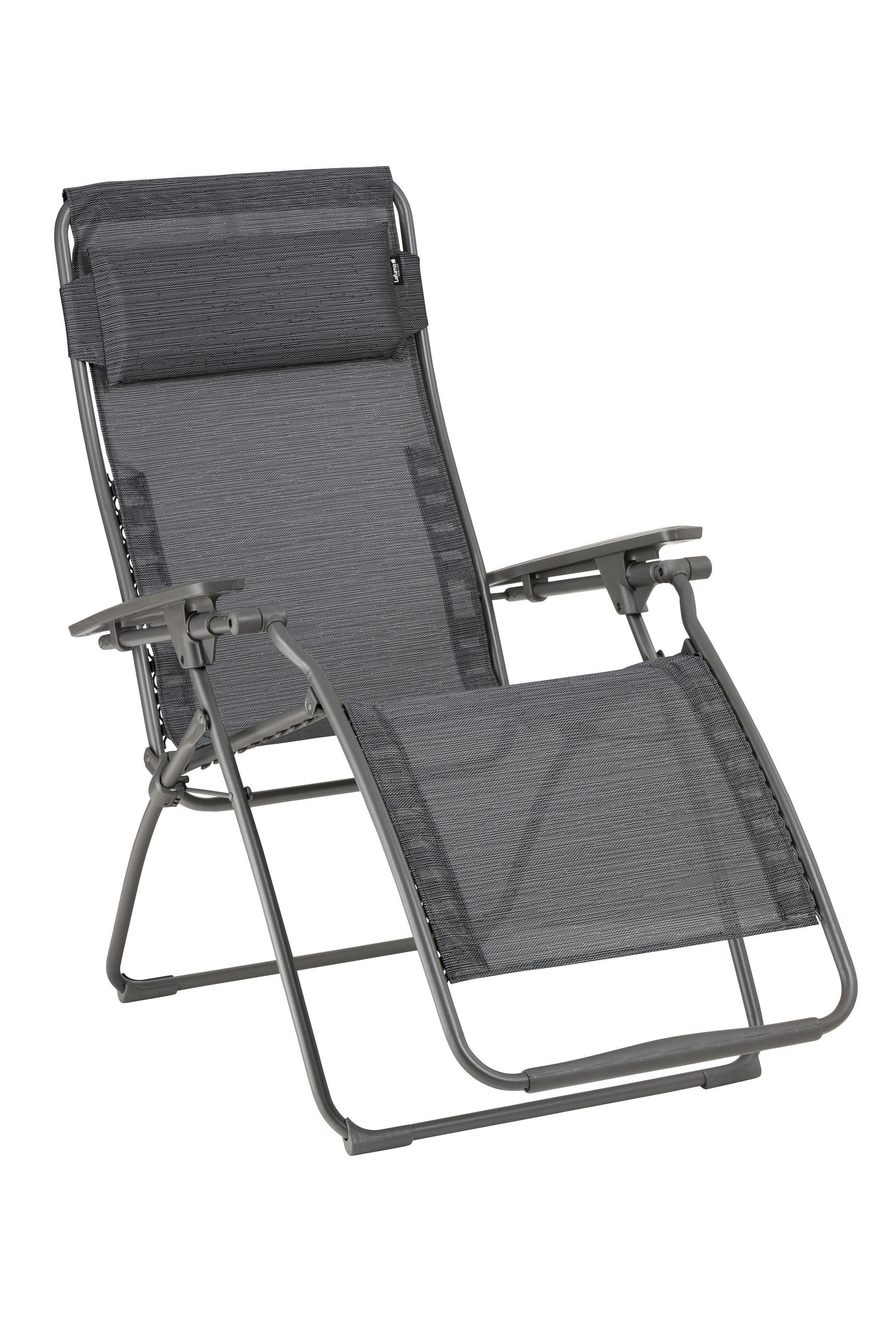 GARTEN-RELAXSESSEL Stahl  - Dunkelgrau/Titanfarben, Basics, Kunststoff/Textil (71/115/88cm) - Lafuma Mobilier