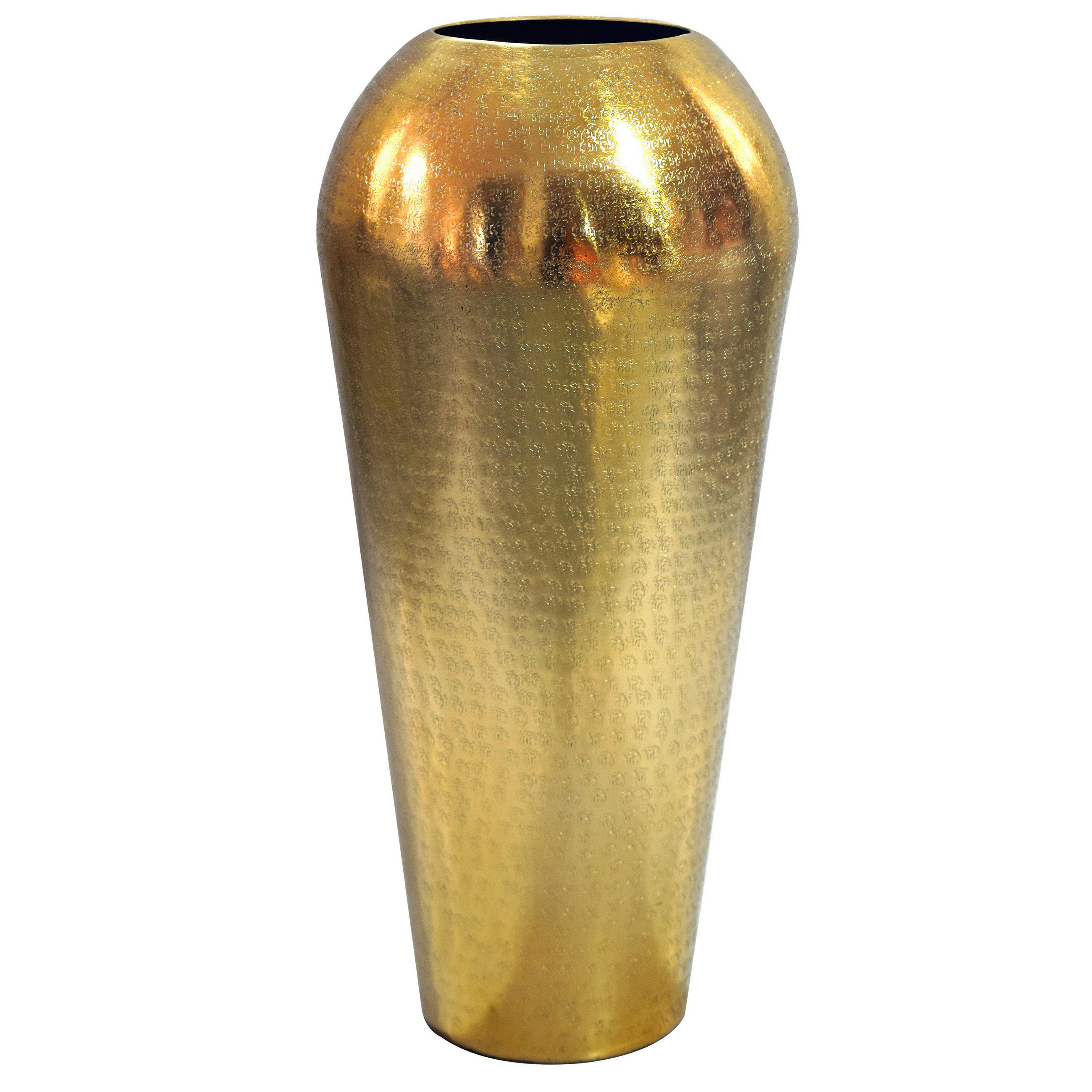 DEKOVASE  - Goldfarben, Design, Metall (23/23/50cm) - Livetastic