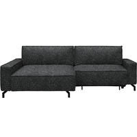 ECKSOFA  in Mikrofaser Anthrazit  164/246 cm  - Anthrazit/Schwarz, Design, Textil/Metall (164/246cm) - Sedda