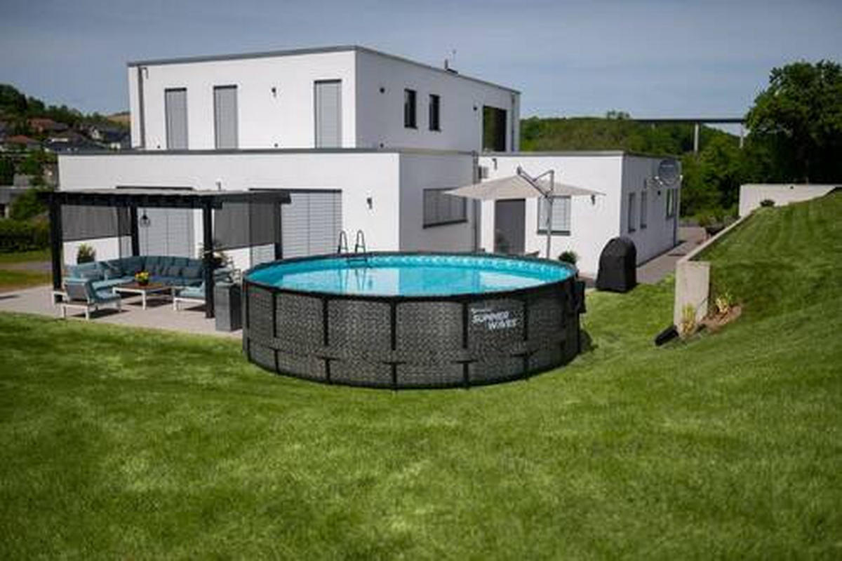 POOL 549/132 cm  - Grau, KONVENTIONELL, Kunststoff (549/132cm) - Ambia Garden