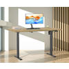 SCHREIBTISCH 140/80/71 cm  in Schwarz, Honigeiche  - Honigeiche/Silberfarben, Design, Holzwerkstoff/Metall (140/80/71cm) - MID.YOU