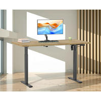 SCHREIBTISCH 140/80/71 cm  in Schwarz, Honigeiche  - Honigeiche/Silberfarben, Design, Holzwerkstoff/Metall (140/80/71cm) - MID.YOU