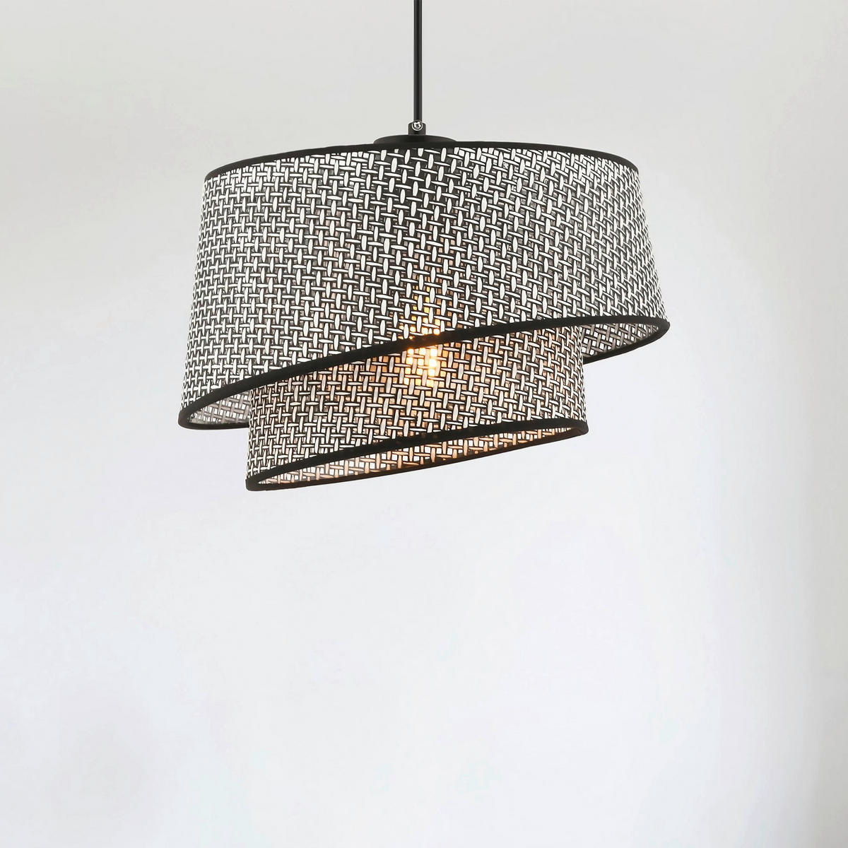 ZÁVĚSNÉ SVÍTIDLO, 32/65 cm  - šedá, Design, kov/textil (32/65cm) - P & B