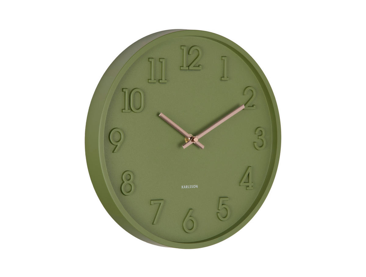 WANDUHR  Smaragdgrün 30 cm  - Smaragdgrün, Basics, Kunststoff (30cm) - Karlsson