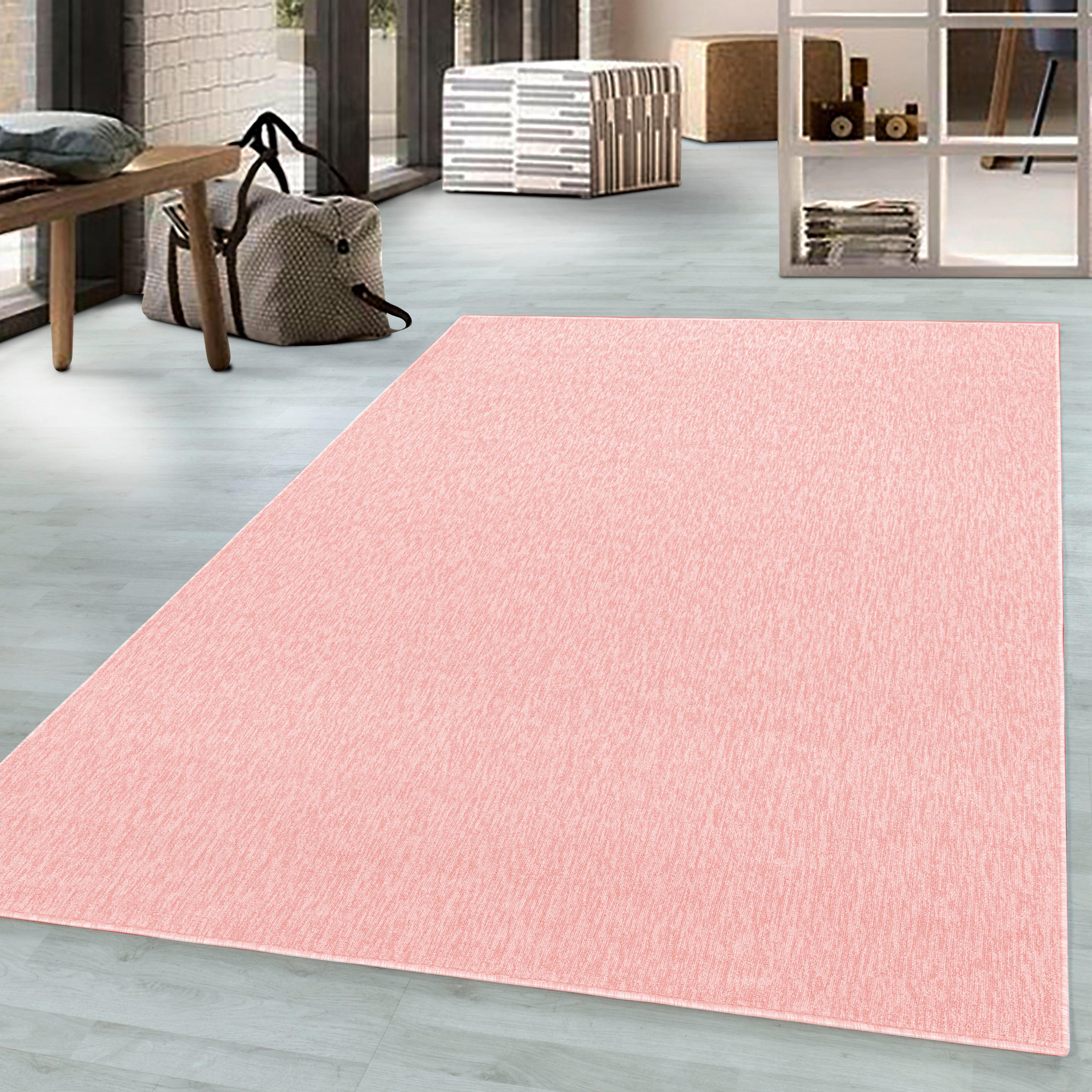 FLACHWEBETEPPICH 240/340 cm Nizza Rosa  - Rosa, Basics, Textil (240/340cm) - Novel