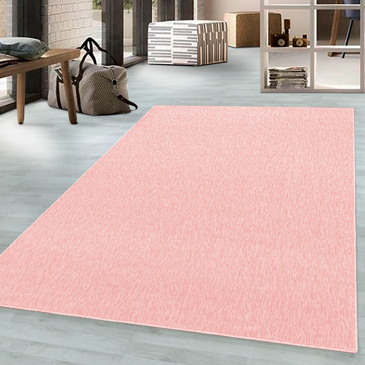 FLACHWEBETEPPICH 240/340 cm Nizza Rosa  - Rosa, Basics, Textil (240/340cm) - Novel