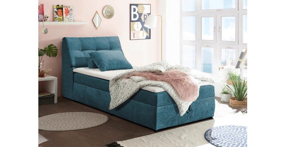 BOXBETT 120/200 cm  in Blau  - Blau/Schwarz, Design, Kunststoff/Textil (120/200cm) - Carryhome