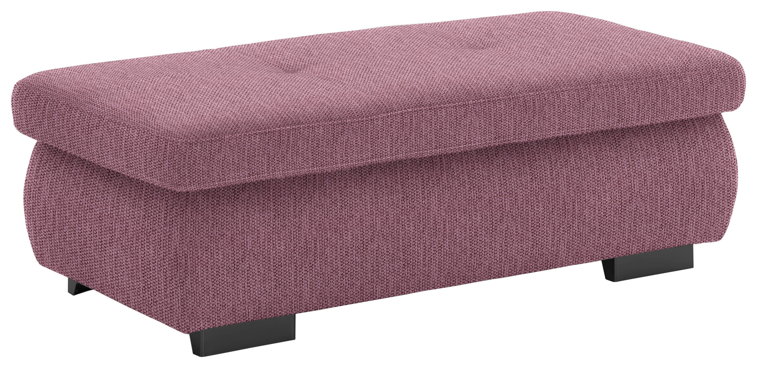 HOCKER in Textil Violett  - Violett/Schwarz, Design, Textil/Metall (138/44/67cm) - Beldomo Style