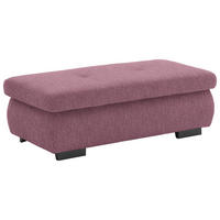 HOCKER in Textil Violett  - Violett/Schwarz, Design, Textil/Metall (138/44/67cm) - Beldomo Style