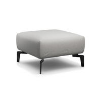 HOCKER Chenille Hellgrau  - Hellgrau/Schwarz, Design, Textil/Metall (70/70/46cm) - SENSOO