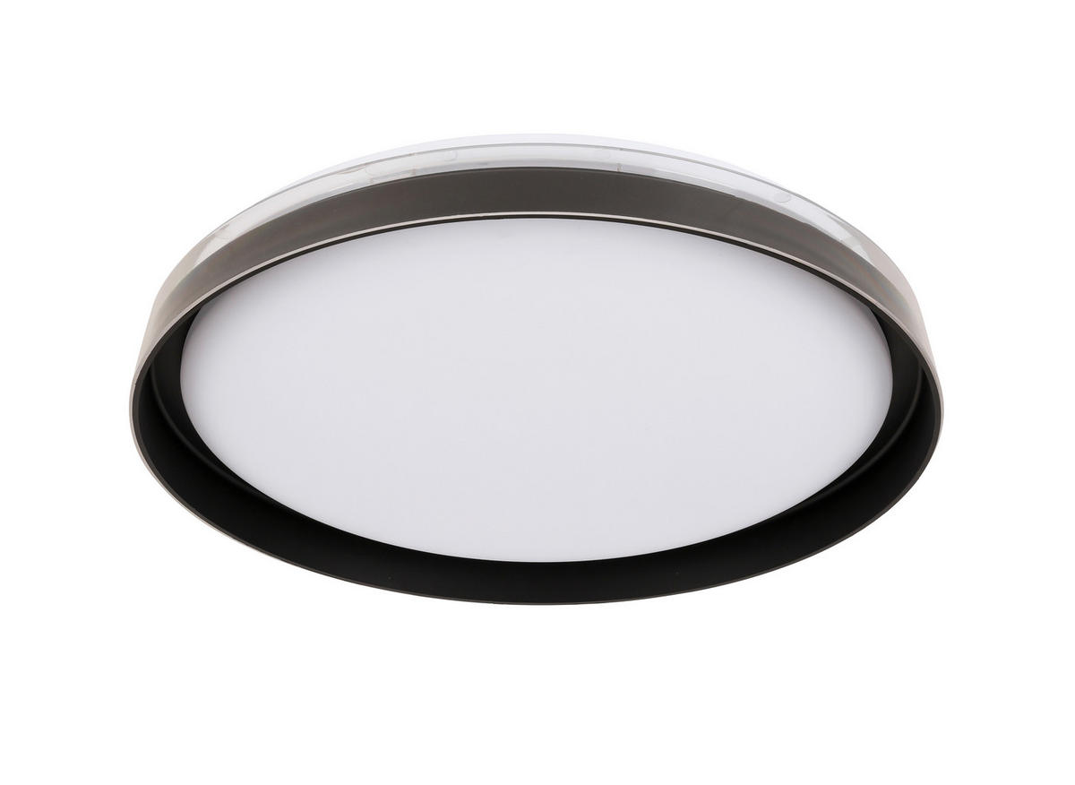 LED-DECKENLEUCHTE   - Transparent/Schwarz, Trend, Kunststoff/Metall (40cm) - Boxxx