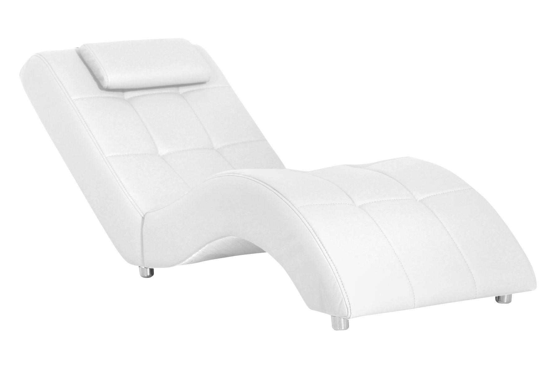 Relaxliege in Textil Weiß