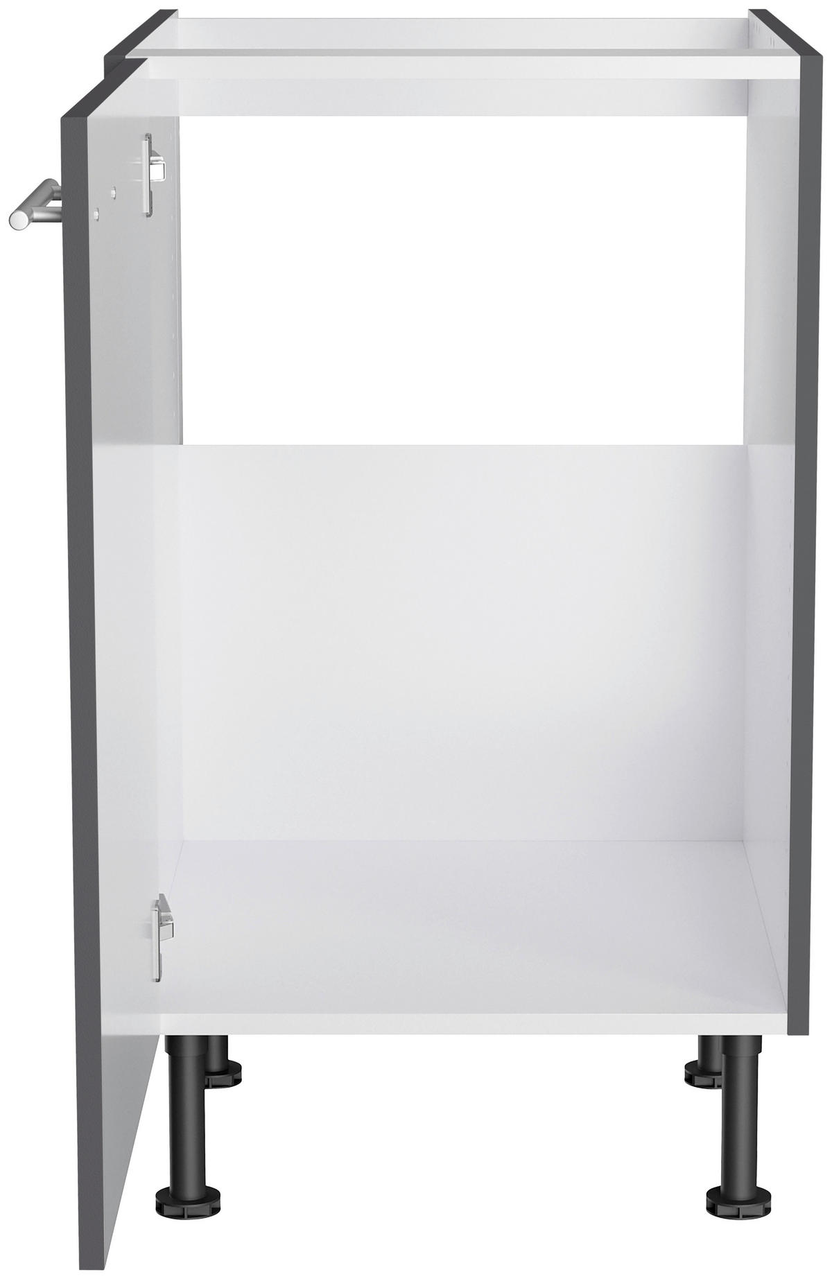 KÜCHENBLOCK 270 cm   in Anthrazit  - Edelstahlfarben/Eichefarben, Basics, Holzwerkstoff/Metall (270cm) - Optifit