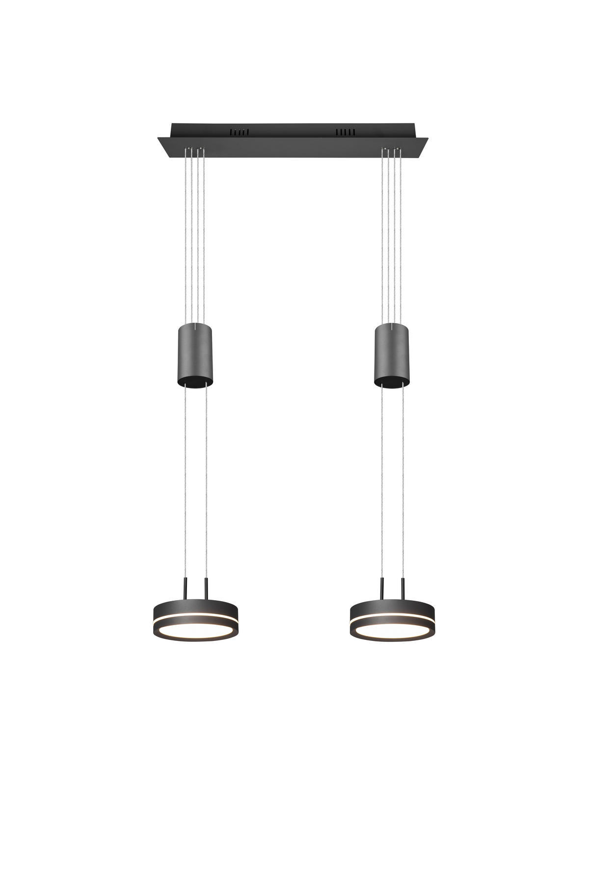 LED-HÄNGLAMPA Franklin 55/180/14 cm  - vit/antracit, Design, metall/plast (55/180/14cm) - Trio Leuchten