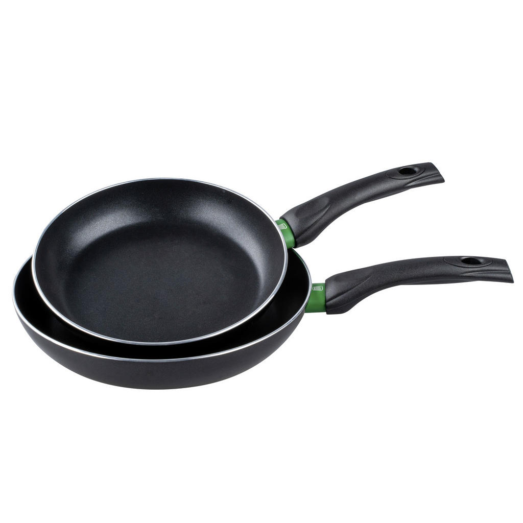 Thumbnail - Chefkoch+Fackelmann Pfannenset Bielefeld, Grün, Schwarz, Metall, 2-teilig, antihaftbeschichtet, Kochen, Pfannen, Pfannen...