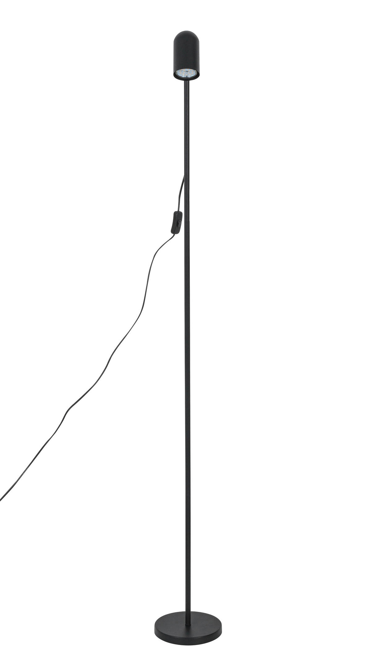 STEHLEUCHTE 35,5/18/154,50 cm    - Schwarz, Trend, Kunststoff/Metall (35,5/18/154,50cm) - Novel