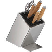 MESSERBLOCK WMF Grand Wood 6-teilig  - Edelstahlfarben, Design, Kunststoff/Metall - WMF