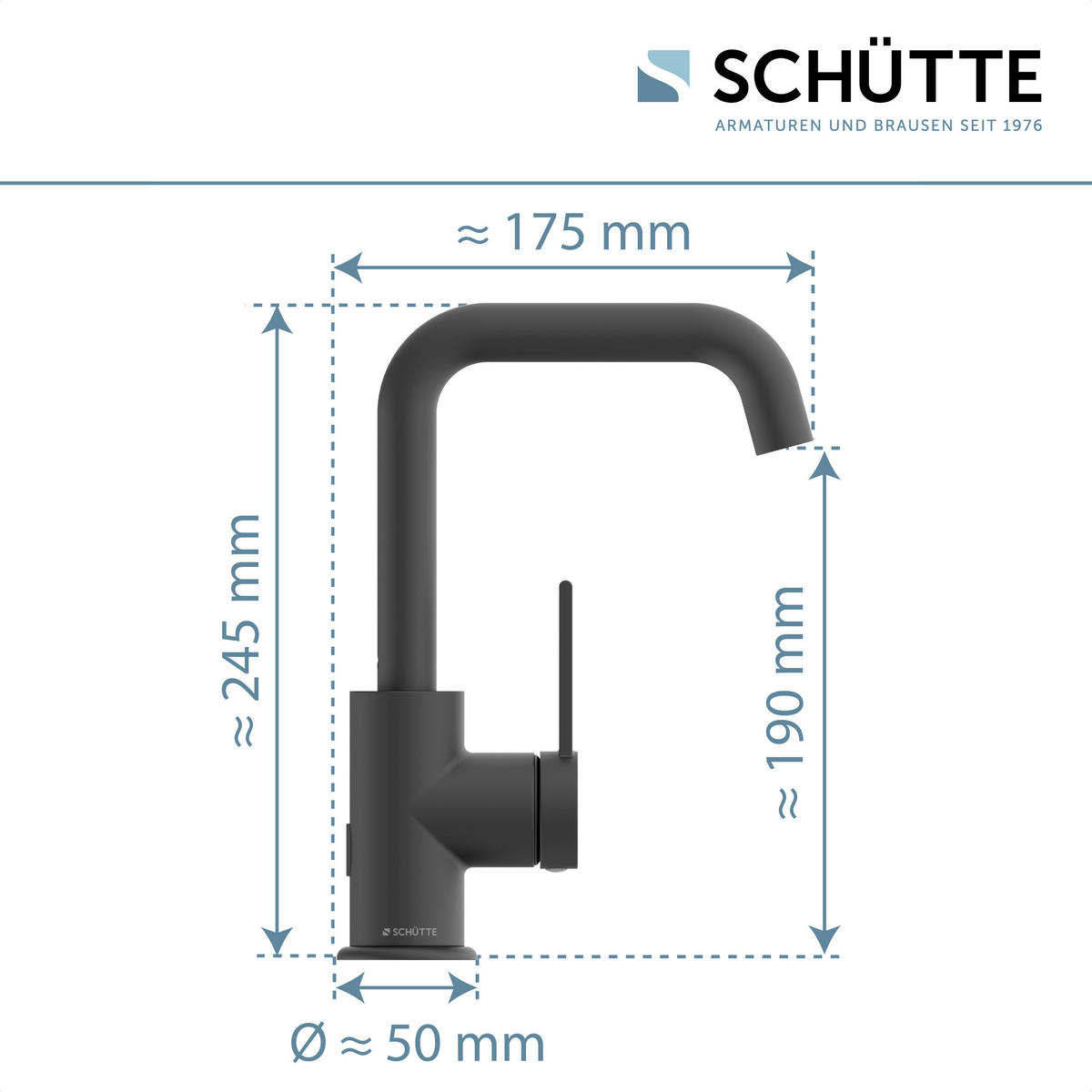 FÜRDŐSZOBAI CSAPTELEP 5/24,5/17,5 cm  - fekete, Basics, fém (5/24,5/17,5cm) - Schütte